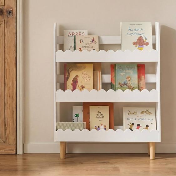 Bibliothèque présentoir mural FESTON blanc