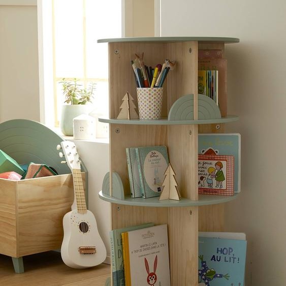 Bibliothèque tournante ARC-EN-CIEL vert sauge