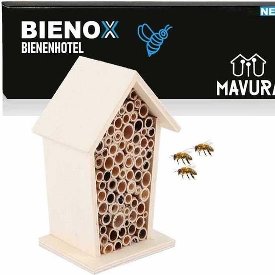 BIENOX Hôtel pour insectes Hôtel pour abeilles en bois Nichoir pour insectes Maison pour insectes