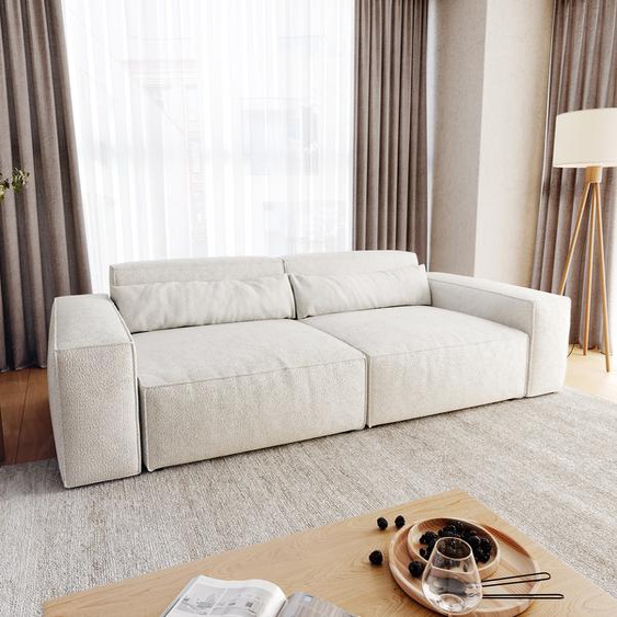 Big-Sofa Sirpio XL 270x130 cm Bouclee Crème-blanc, Grands canapés
