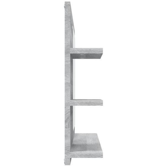 BigBen Miroir de bain Sonoma gris 60x10,5x45 cm Bois dingénierie BIB001