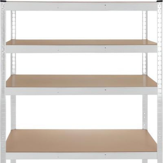 Bigstren 27509 Étagère de rangement métallique, 5 tablettes, 180 x 100 x 60 cm, 1000 kg, argentée