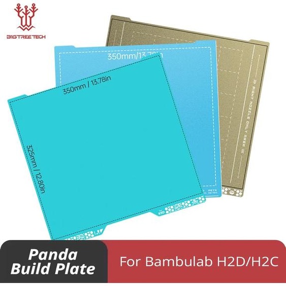 BIGTREETECH Panda Build Plate CryoGrip Pro, plaque chauffante double face en acier à ressort, pièces dimprimante 3D pour imprimante 3D Bambulab H2D/H2C
