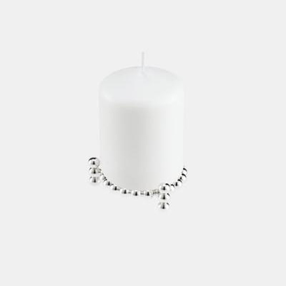 Bijou de Bougie en Métal argenté - PERLES