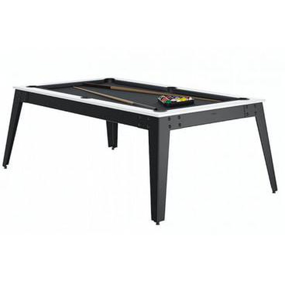 Billard Steel Blanc Pieds Gris Drap Gris Ardoise
