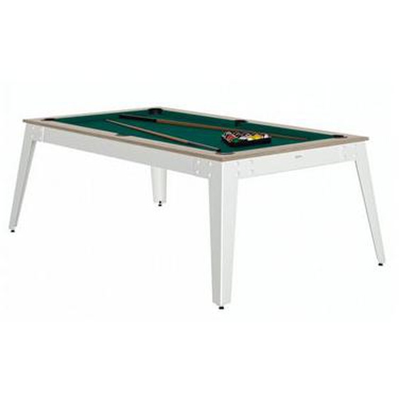Billard Steel Oslo Pieds Blanc Drap Vert