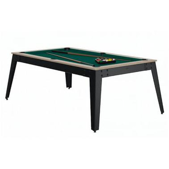 Billard Steel Oslo Pieds Gris Drap Vert
