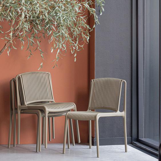 Billie - Lot de 4 chaises indoor/outdoor - Couleur - Vert kaki