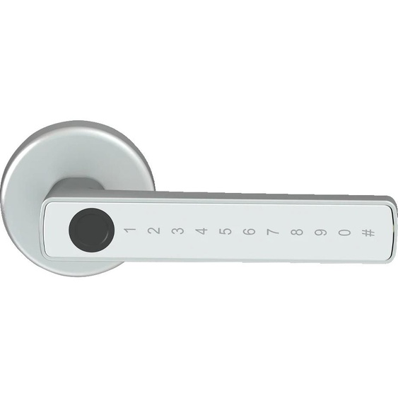 Billy M5 Serrure électronique de porte, déverrouillage par empreinte digitale et Bluetooth, compatible avec 4 piles AAA, M5 Argent