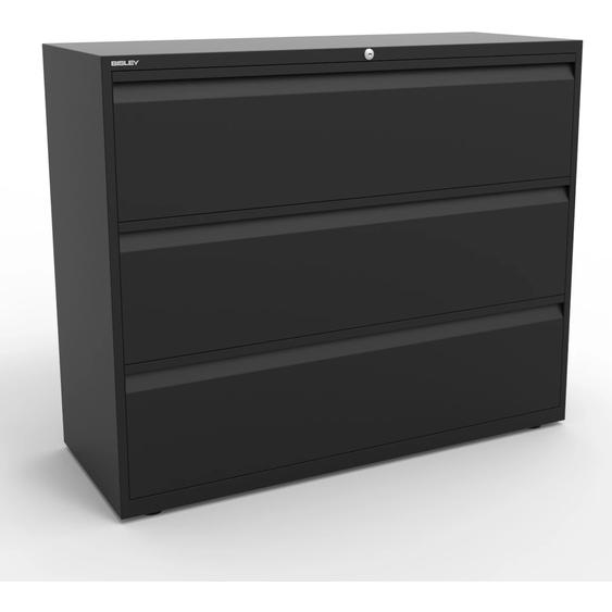 Bisley Comptoir Universal Confort Plus  3 tiroirs  - Métal - Noir