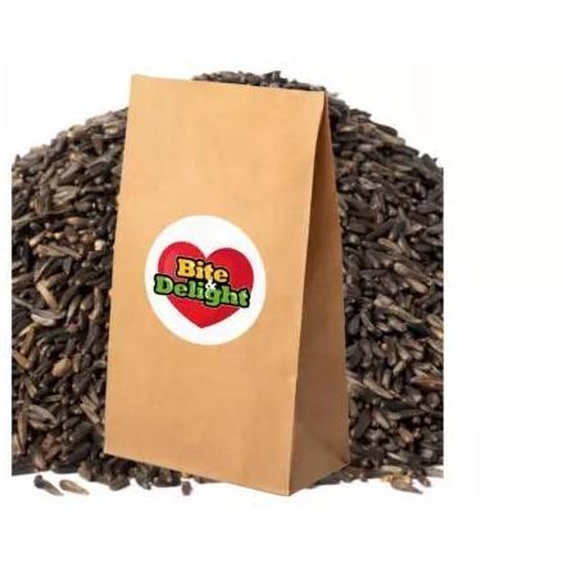 Bite&Delight Graines de Niger pour oiseaux sauvages et dornement 2kg - 100 % naturel, riche en énergie, haute teneur en graisses et en protéines