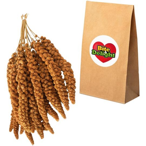Bite&Delight - Millet rouge du Sénégal 15kg - Friandise naturelle pour oiseaux, idéale pour les perroquets, les canaris et les oiseaux sauvages
