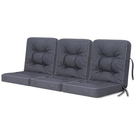 Bjird - Coussins pour Bancs de Jardin - Bleu Marine 3 x 60 cm - Coussins Assise & Dossier Souples