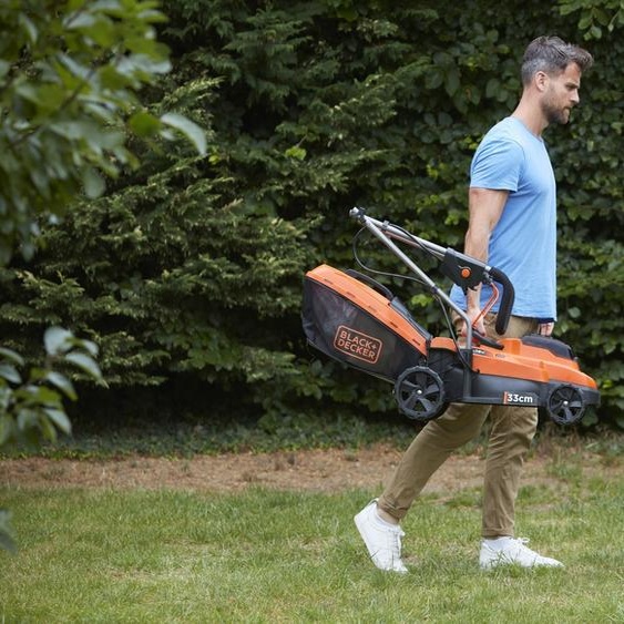 Black & Decker Akku-Rasenmaeher,2x18V,2x2,5Ah,33cm