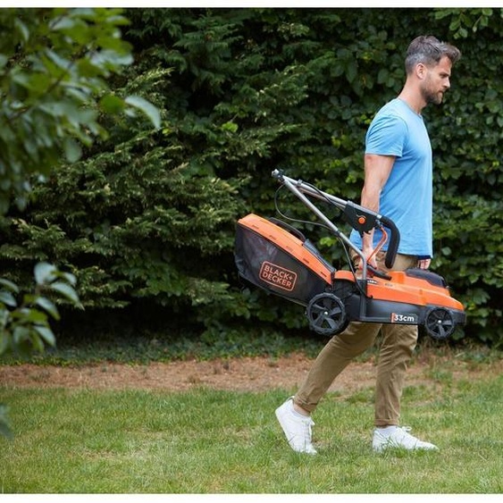 Black & Decker Akku-Rasenmaeher,2x18V,2x2,5Ah,33cm