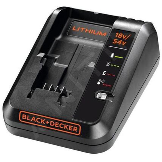 Black&decker - Chargeur de batterie 2 Ah - Compatible avec toutes les batteries 18 v de la marque black+decker (BDC2A-XJ)