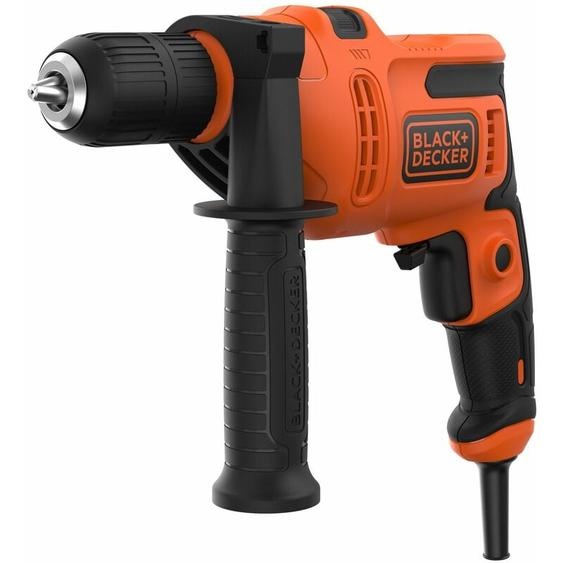 Black&decker - Perceuse à percussion filaire 500W Black+Decker BEH200K-QS