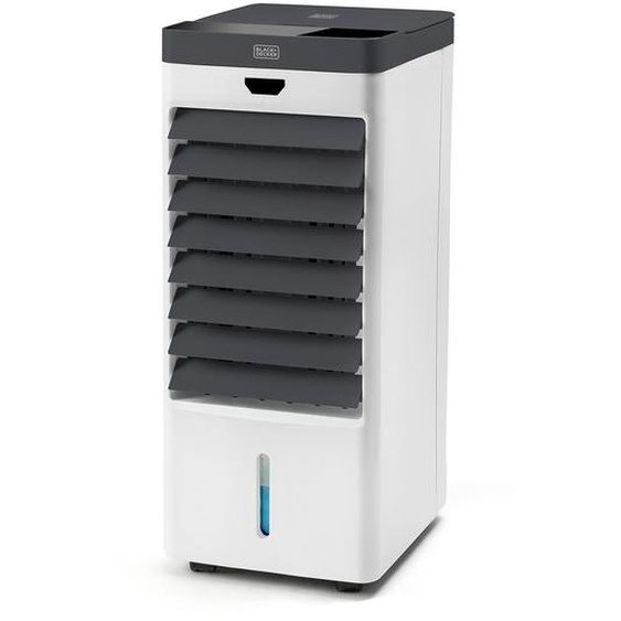 Black et Decker Rafraîchisseur dair sur roulettes BXAC50E avec 4 pains de glace + Télécommande - Noir et blanc