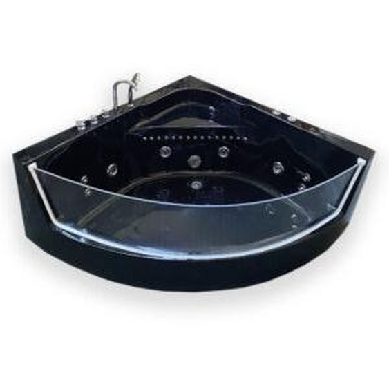 Black Shark - Baignoire dhydromassage 150 x 150 cm chromothérapie