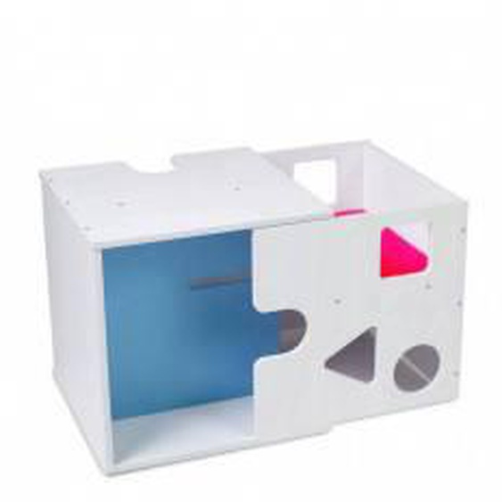 Blanc Bureau cube montessori ELLA Blanc  - Contreplaqué - 0