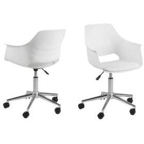 Blanc Chaise de bureau RAMON blanc  - Panneaux de particules - 0