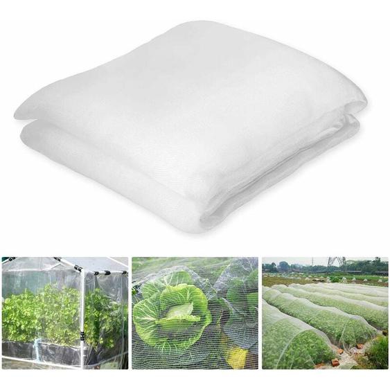 Blanc Filet Anti Insecte Potager 3 x 10 m, Filet Protection Potager, Filet Jardin Convient pour Protection Plantes Fleurs Légumes Fruits