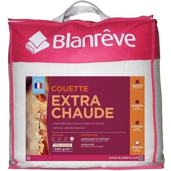 Blanrêve Edredn de Microfibre Extra léger - 240 x 260 cm - White