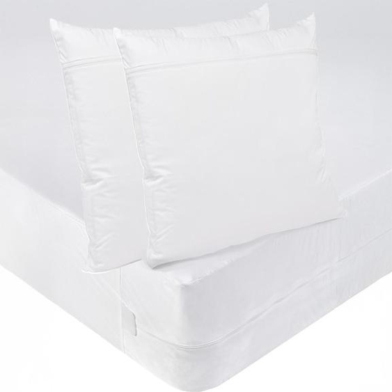 Bleu Calin Pack Anti punaises de lit Protège-matelas 140x190 + 2 Protège oreillers 63x63cm