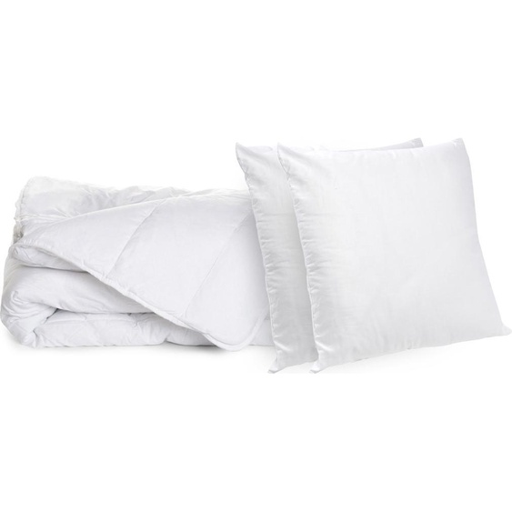 Bleu Calin Pack Couette légère 240x260 + 2 Oreillers 60x60cm Anti-transpiration