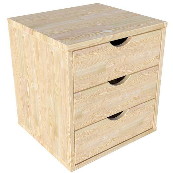Caisson à tiroirs 3 en bois massif