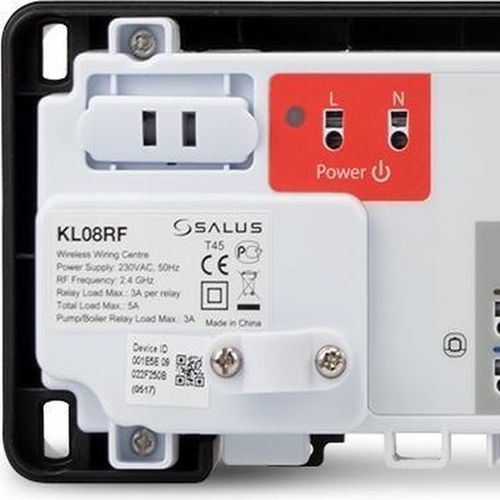 Bloc deradio Salus, 8 zones, 230 V, Zigbee, KL08RF, 3 moteurs max., 1 pièce.