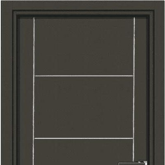 Bloc-porte pose fin de chantier Collection Premium Casoar, H,204 x l,83 cm, aspect cuir basalte, réversible