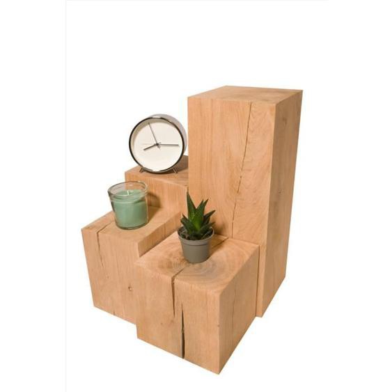 Blocs de Bois de chêne Massif 25x25x75cm, colonnes, Blocs décoratifs, présentoir à Fleurs, Produit Naturel