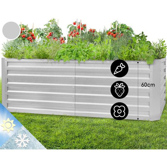 Jardinieres Exterieur Surélevées, Pot de Fleur Exterieur pour les Fleurs, Herbes, Fruits, Légumes, Bac Jardiniere Balcon, Potager sur Pied, Acier