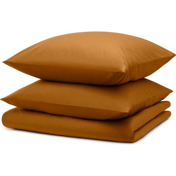 Blumtal linge de lit 190x200cm + 2x taies doreiller 40x70cm - Microfibre Bed Sheets 190x200cm - 3-pièces de linge de lit Brown