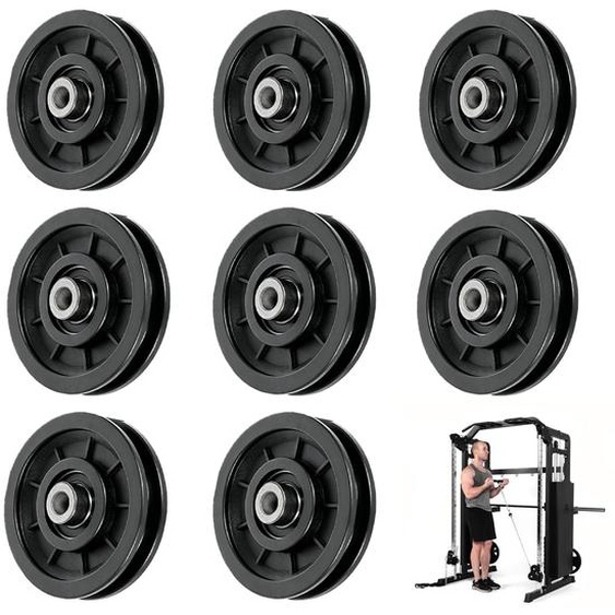 Bobine de câble de 90 mm, lot de 8, pour équipements de fitness, portes de garage