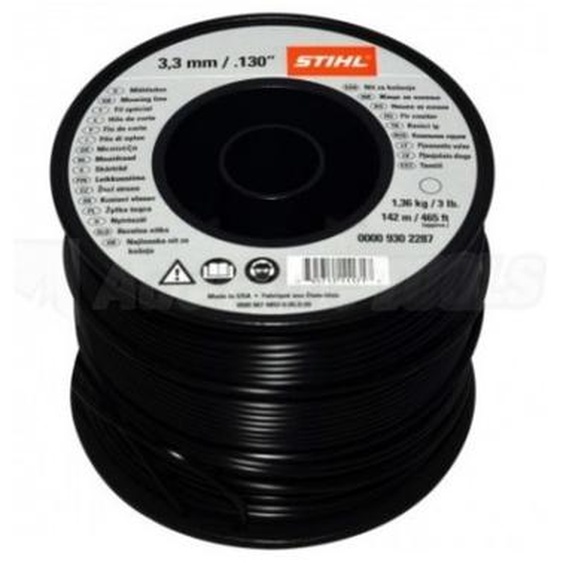 Bobine de fil rond diamètre 3,3 mm longueur 137 m - noir STIHL 0000-930-2287