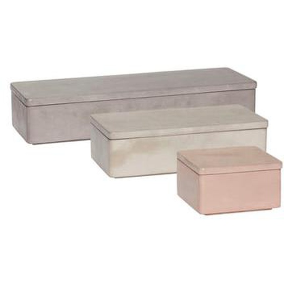 Bocaux de cuisine Umber Rectangulaire en béton , set de 3