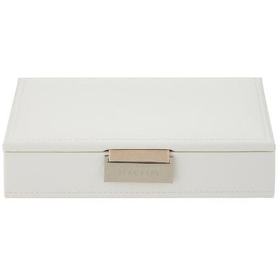 Boite à bijoux avec couvercle en velours blanc petit modèle