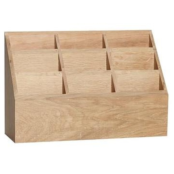 Boîte à cartes Archive  en mdf et placage de chêne