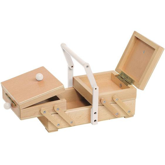Boîte À Couture Poignée Blanche Beige