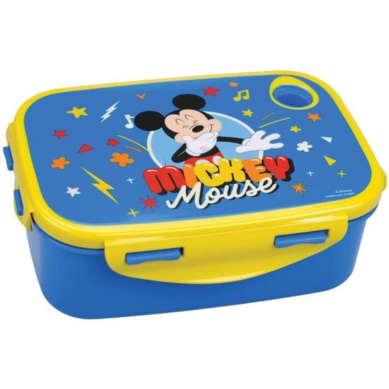 Boîte À Goûter 17 Cm En Pvc Mickey Mouse Bleue – Fermeture Latérale Bleu