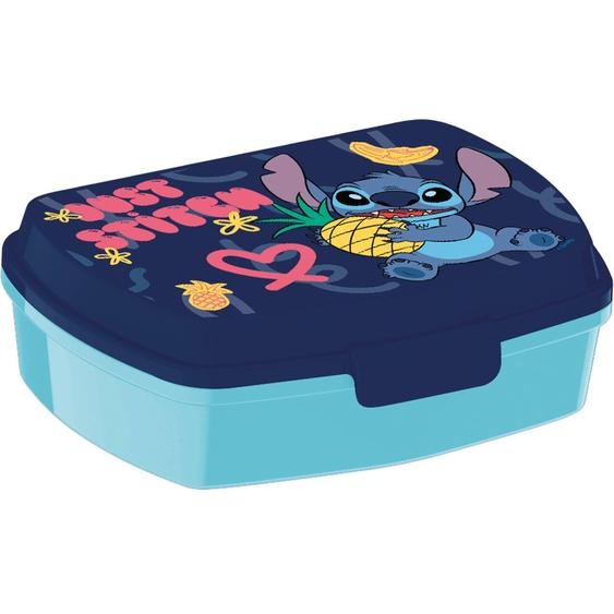 Boîte À Goûter À Charnière Lilo Et Stitch En Pvc - 17 Cm Bleu / Bleu / Ciel / Bleu