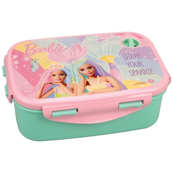 Boîte À Goûter Barbie Mermaid Arc-en-ciel En Pvc 17 Cm Blanc / Rose / Clair / Gris
