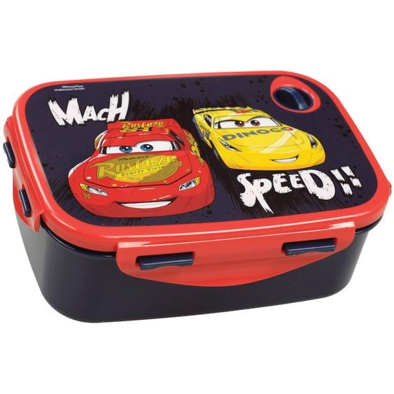 Boîte À Goûter Cars Mach Speed En Pvc 17 Cm À Rabat Rouge