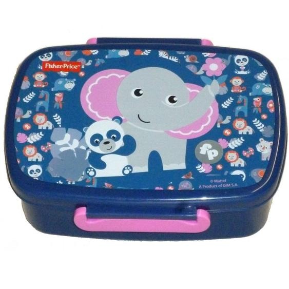 Boîte À Goûter Enfant 17 Cm Éléphant Et Panda En Pvc – Fisher-price Multicolore