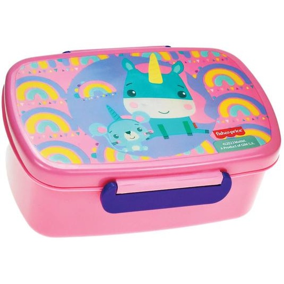Boîte À Goûter Fisher-price Licorne En Pvc – 17 Cm Multicolore
