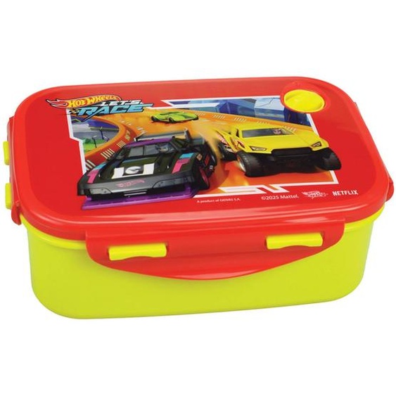 Boîte À Goûter Hot Wheels Let’s Race En Pvc – 17 Cm Rouge