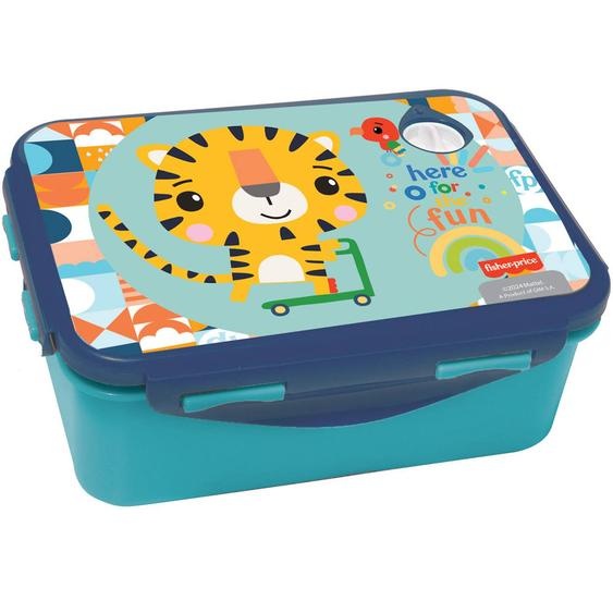 Boîte À Goûter Pvc Tiger 17 Cm Avec Anse Et Attaches Latérales Fisher Price Multicolore