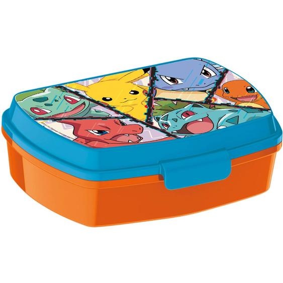 Boîte À Goûter Rectangulaire Pvc Pokémon – 17 X 14 X 5 Cm – Fermeture Clic Orange